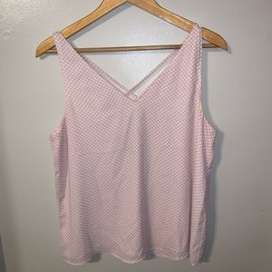 Express Tops - Express Pink Polka Dot Tank Express Tops - Express Pink Polka Dot Tank